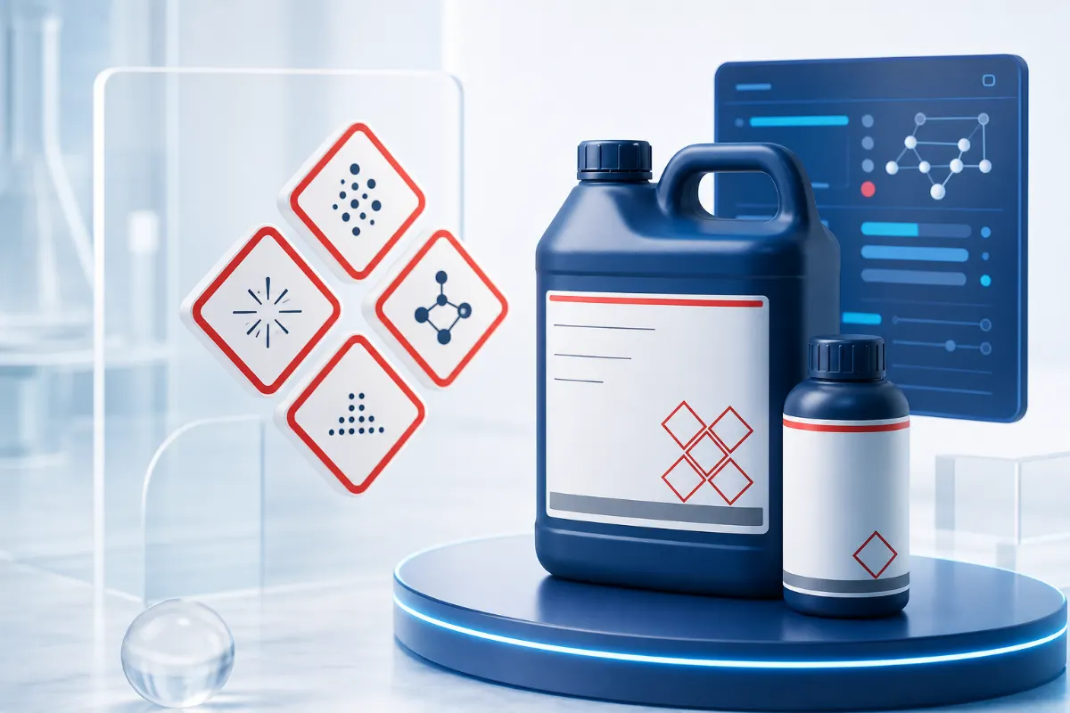 Brak piktogramów GHS na etykiecie produktu chemicznego